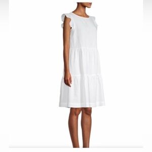 Saks Fifth Avenue Linen Tiered Dress